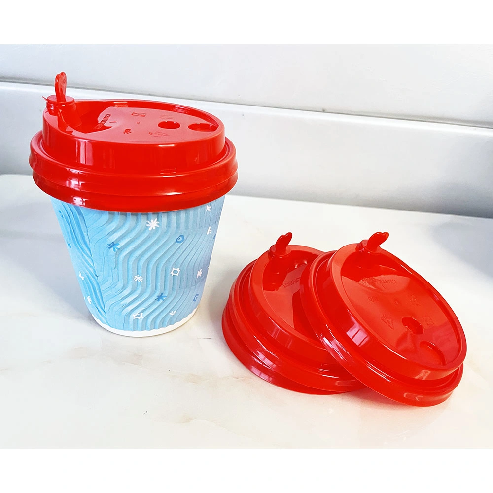 Take Away Coffee Cup Lid Use Hot/ Cold Drink Disposable Coffee Cups Red Black White Plastic PP/PS Cover Lid for Cup