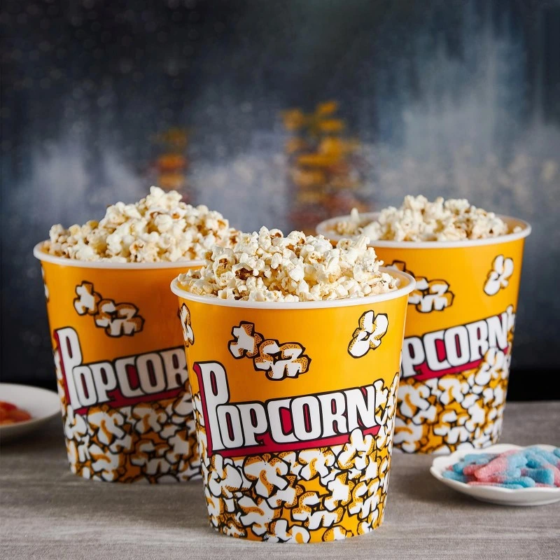 Food Grade 46oz Disposable Custom Printed Popcorn Paper Cup Bucket