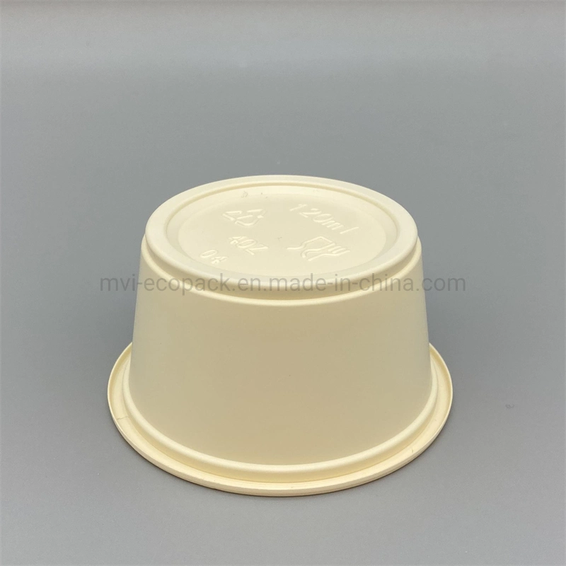 Customized Logo Print 2oz/4oz Round Ice Cream Cup Disposable Biodegradable Soup Cup