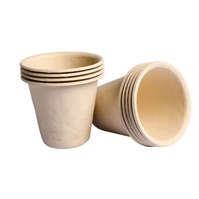 Disposable Biodegradable 8oz Drinking Cup Compostable 100% Biodegradable Sugarcane Paper Coffee Cups