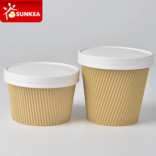 Sunkea Food Packaging Disposable Takeaway Paper Soup Cup