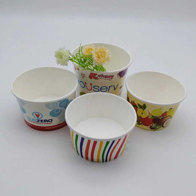 Compostable Disposable 6oz Single Wall Ice Cream Paper Cup