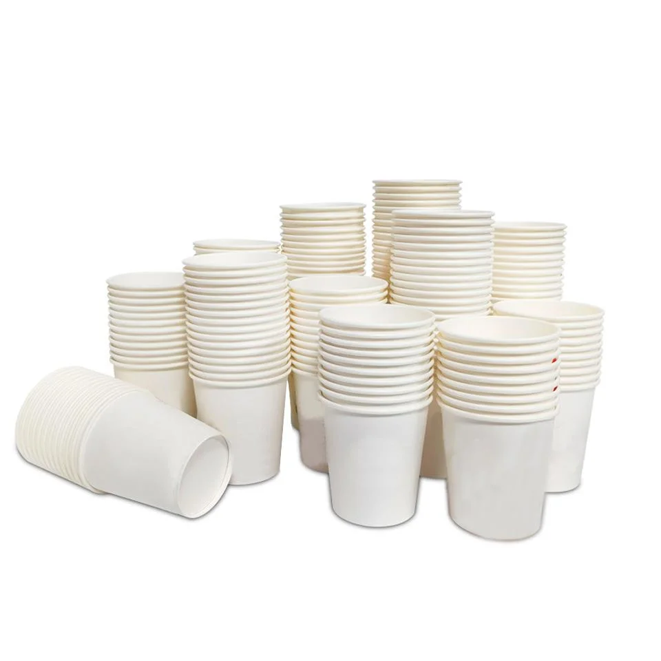 Compostable Disposable Biodegradable Coffee Cups PLA Coating Single Wall Paper Coffee Cups with Lid