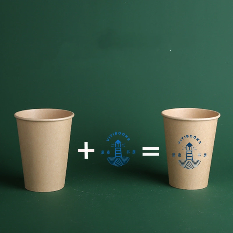 Recycled Compostable Single Wall Kraft Paper Cups 8oz 12oz 16oz Disposable Coffee Drink Cups