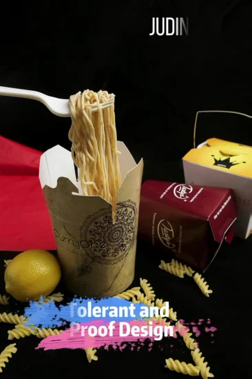 Scatola di noodle di carta usa e getta da 26 once 32 once per cibo cinese