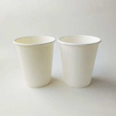 Tazzine da caffè usa e getta compostabili e biodegradabili, tazze da caffè in carta a parete singola con rivestimento e coperchi in PLA