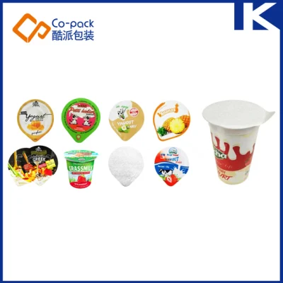 Coperchi per yogurt K-cup realizzati in foglio di alluminio PP-PS