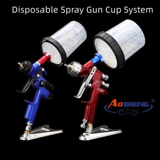 Sistema con tazza per vernice spray da 650 ml, coperchio con filtro 125 micron, confezione da 50 pezzi