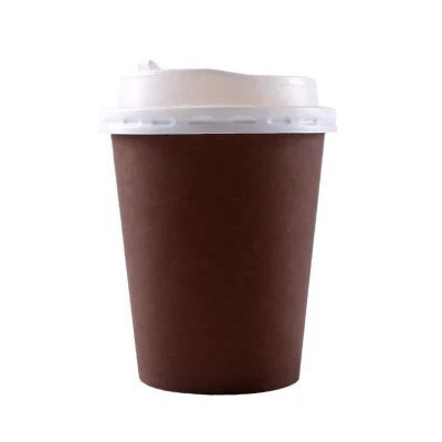 Tazza da caffè compostabile in carta PLA, commercio all'ingrosso, prezzi promozionali, tazze per bevande usa e getta, tazze da caffè usa e getta stampate personalizzate, doppia parete